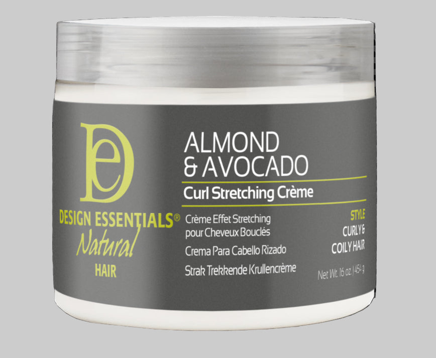 Crema para estirar rizos de almendra y aguacate