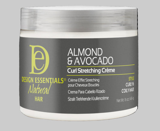 Crema para estirar rizos de almendra y aguacate